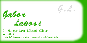 gabor laposi business card